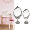 Metal Europeanstyle Mirror Retro Makeup Doublesided Mirror For Bathroom Bedroom Dressing