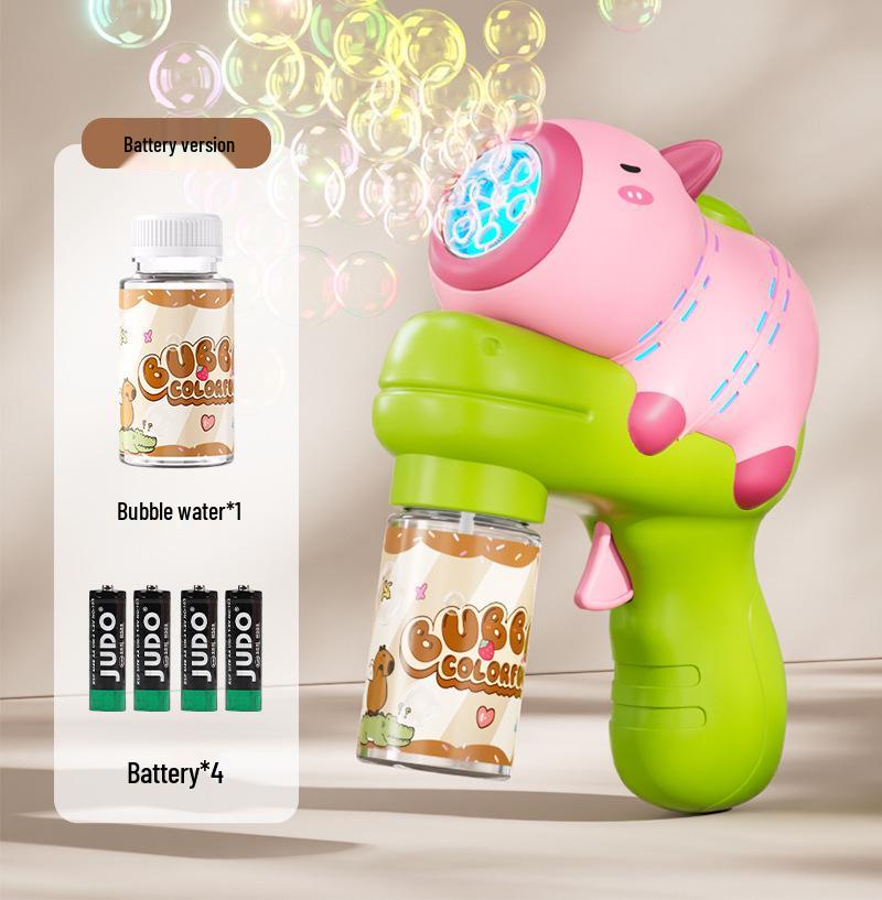 Unicorn Electric Bubble Maker: Kids' Automatic Light-Up Bubble Gun Gift