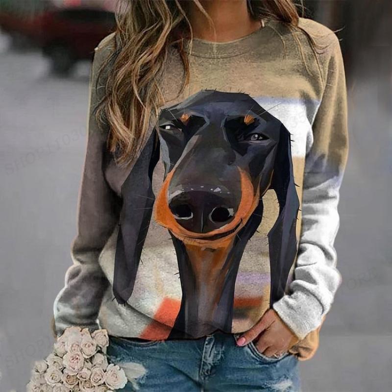 Толстовка для домашних животных с 3D животным принтом, с круглым вырезом, с длинными рукавами, толстовки в стиле Харадзюку, пальто высокого качества, спортивный костюм для девочек, женские Sudaderas