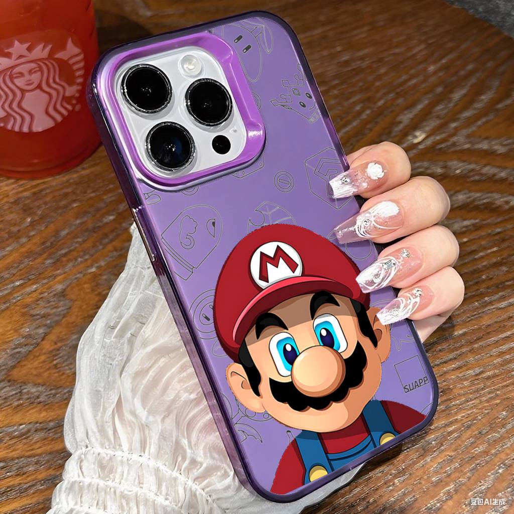 M-Marios Phone Case IPhone 16 15 14 13 12 11 Pro Max X XR XSMAX 8 7 Plus Candy Matte Shockproof Back Cover