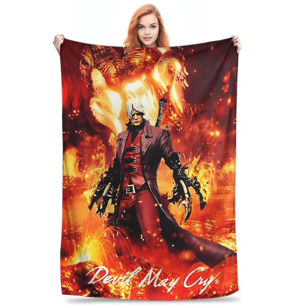 Devil May Cry 5 Dante Plush Blanket Kids Adult  Flannel Throw Blanket For Living Room Warm Design Quality Bedspread Gift