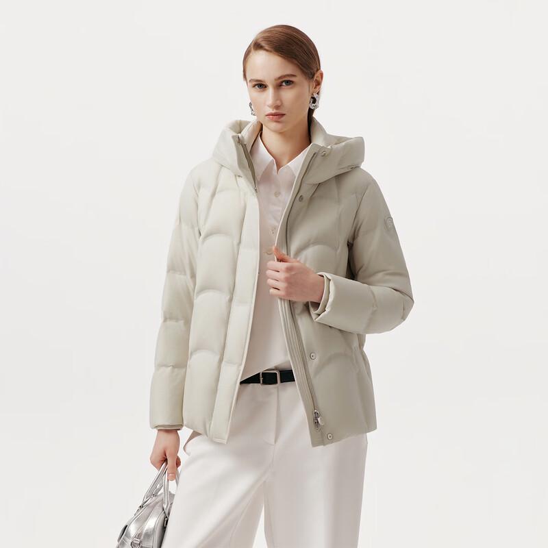 Tanboer Women's Short Goose Down Hooded Winter Coat