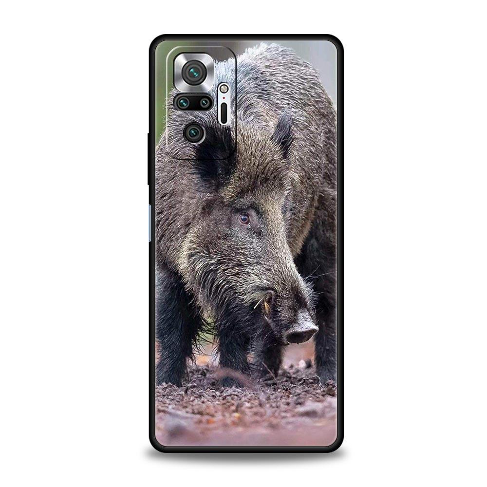 Чехол для телефона с изображением дикого кабана для Xiaomi Redmi Note 14 13 12 Pro Plus 5G 9S 9 10 11 4G 14C 13C 12C 10C 9C 9A Мягкий чехол