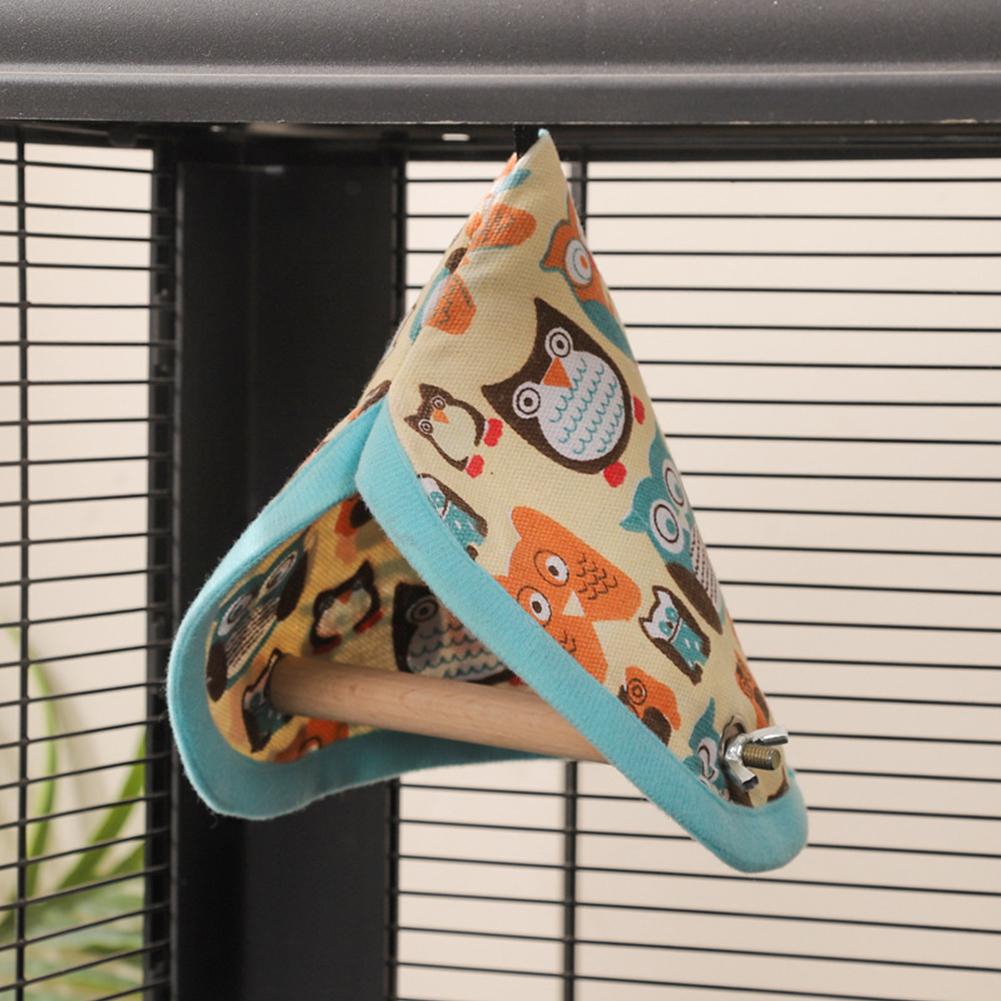 Winter Bird Swing and Nest Parrot Stand Climbing Toy All-Season Cozy Hanging Hut Cockatiel Perch Cage