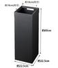 Yamazaki Jitsugyo Trash Can Square Long Black Tower Trash Can Dust Box Slim 4489 Approx. W22.5XD22.5XH60cm