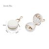 Round Mini Jewelry Box Necklace Display Ring Packaging Box Portable Travel Bag  Travel