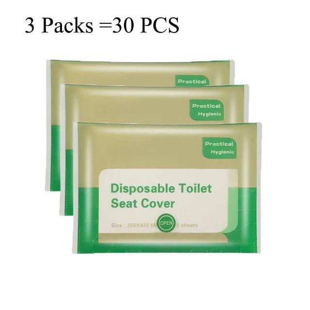50pcs/lot Disposable Toilet Seat Cover 10pcs Waterproof Soluble Safety Travel/Camping Hotel Bathroom Accessiories Mat Portable