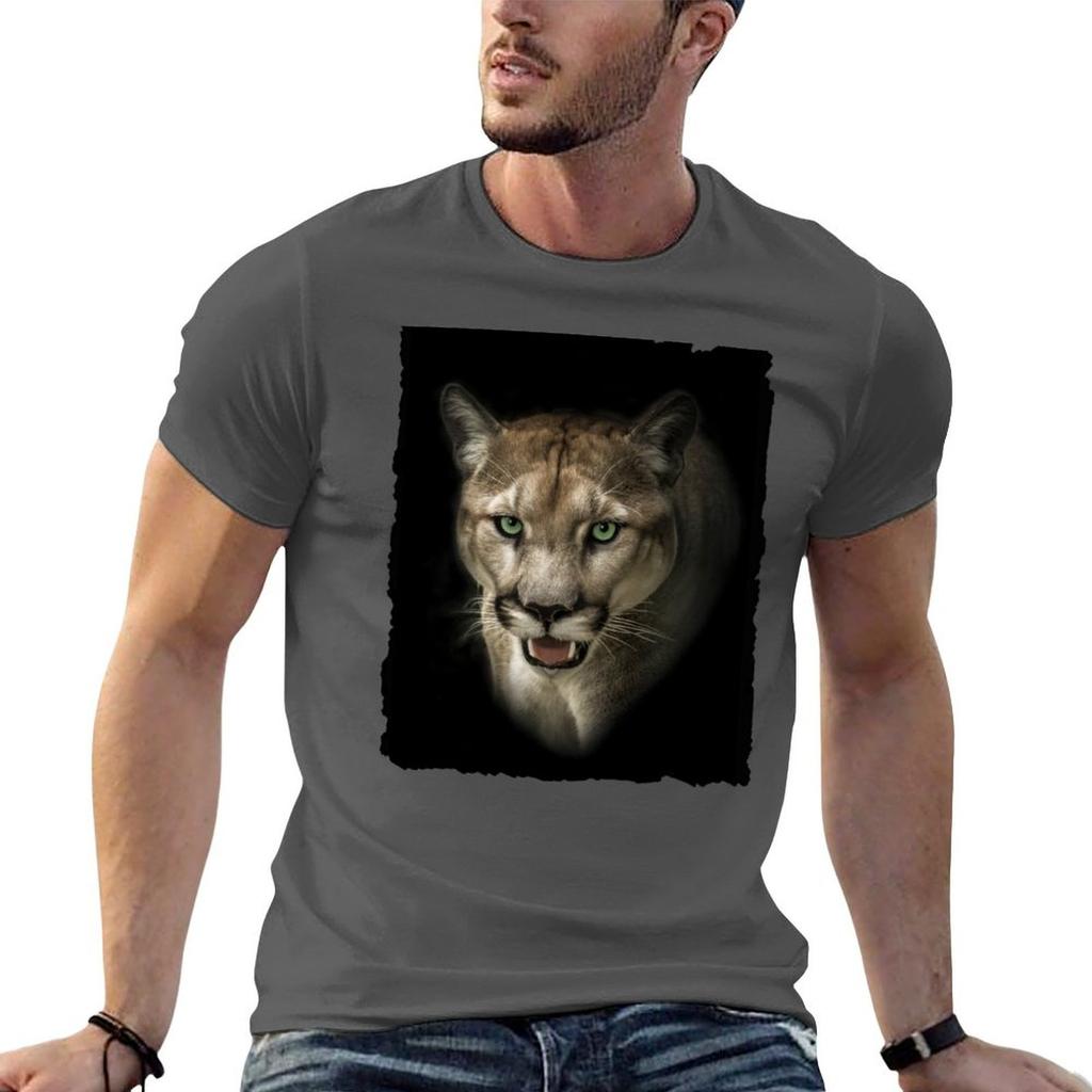 Cougar Mountain Lion TShirt Basic Plain Tee for Spring and Summer