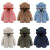 Children's Long-sleeved Plush Top with Hooded Baby Coat