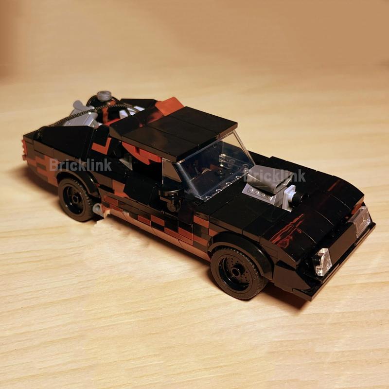 MOC Technical Car Movie Mad Max V8 Interceptor Muscle Car 8 Stud Vehicles Sets Building Blocks Kid Toys Christmas Gift