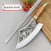 Нож мясника высокой твердости из нержавеющей стали с рисунком тигра Кухонный нож Измельчитель костей Тесак Мясные ножи Knock The Bones