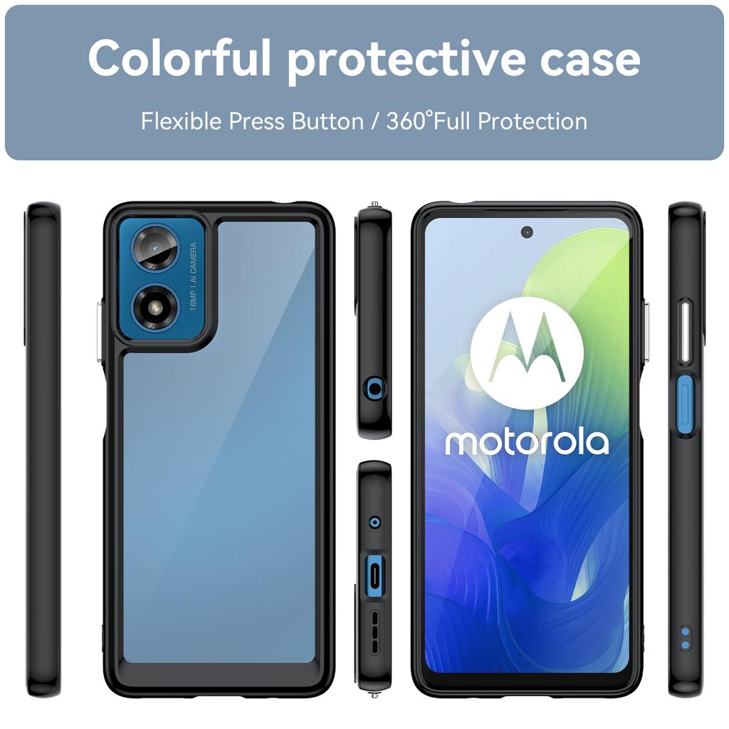 Transparent TPU Case for Motorola Moto G35 G55 G75 G85 5G G04S G04 G24 Power E14 Protective Cover Clear Fundas Coque Capa