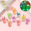 6/12/18pcs Resin Material Luminous Cup Pendant Bottle Pendant Resin Cup Pendant DIY Summer Beach Ankle Bracelet Earrings Keychain