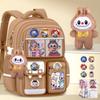 New Cartoon LABUBU Schoolbag Lightweight Burden-reduced Ridge Protection and Large-capacity Children's Schoolbag Backpack for Grades 1-6