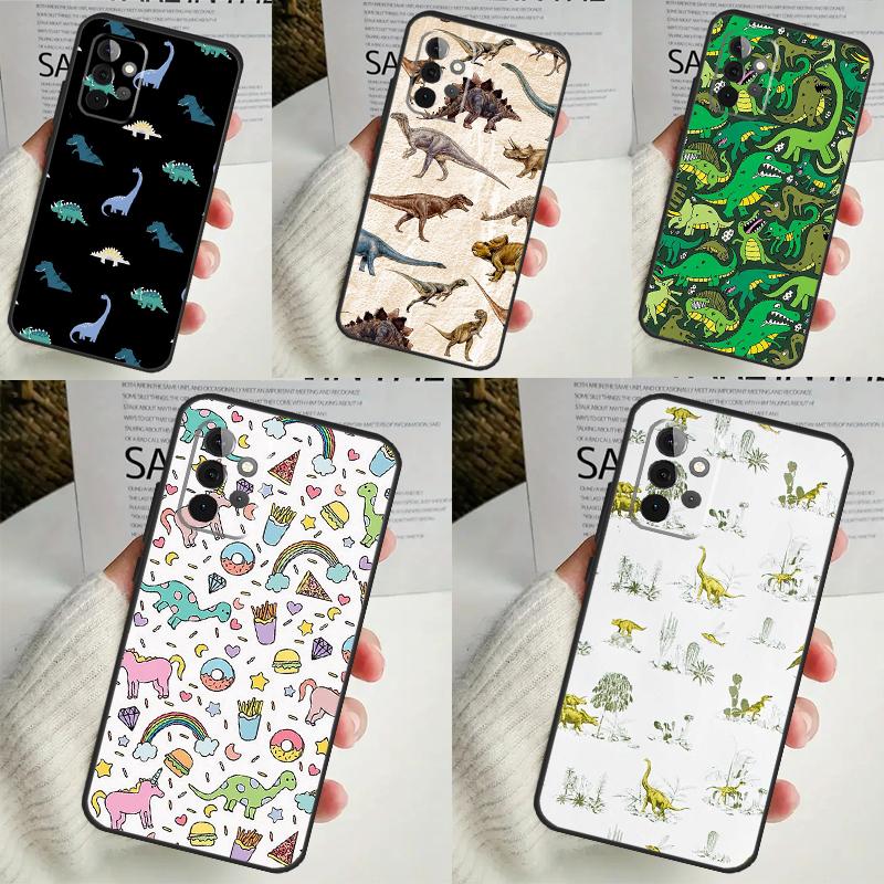 Чехол для телефона Samsung Galaxy A14 A34 A54 A12 A32 A52 A51 A71 A53 A33 A13 A15 A25 A35 A55 с рисунком динозавра