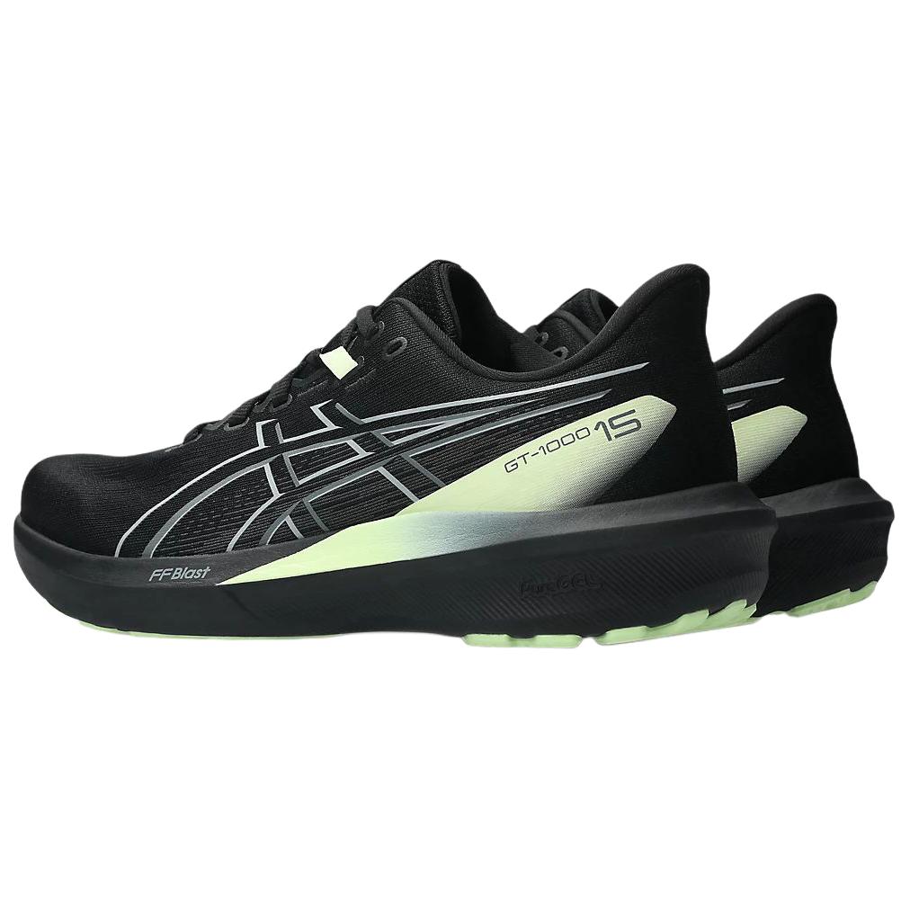 Asics Износостойкие дышащие кроссовки для бега мужские черные с желтым 1011C230-003