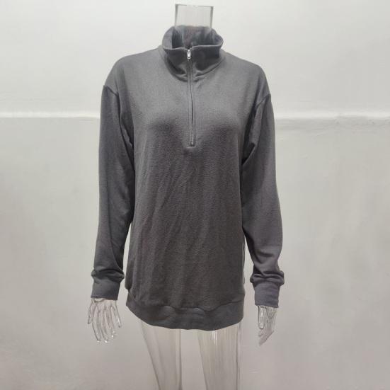 Мужской осенне-зимний свитер с воротником-стойкой и v-образным вырезом, однотонный, приталенный, эластичный, с длинным рукавом, мягкий мужской свитер с застежкой-молнией на шею