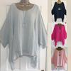 Женские повседневные женские повседневные большие свободные хлопковые льняные однотонные топы, рубашка, блузка