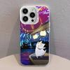 Чехол для телефона Sensei N-Natsume yujinchou Nyanko для iPhone 17,16,13,12,11,15,14,Pro,Max,Plus,SE4,Air,Mini Белый IMD Матовый
