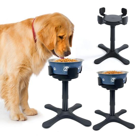 Подставка для миски для собак с регулировкой высоты, 3 уровня, наклон на 15 градусов