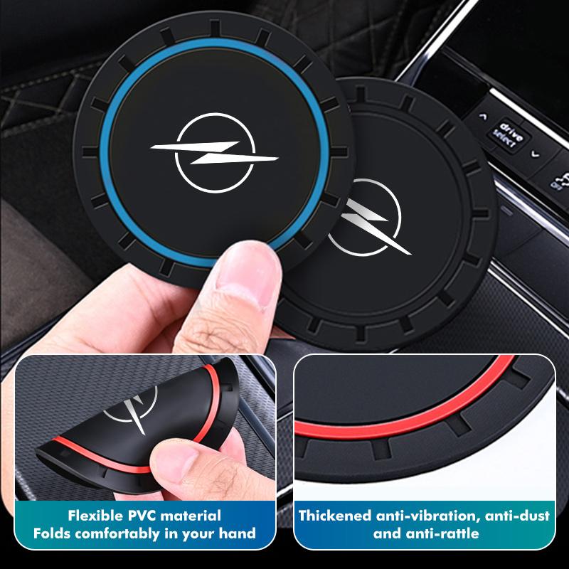 For Opel Astra2pcs Silicone Car Water Cup Holder Coaster Anti Slip Pad Mat For Opel Insignia Astra G J F K Vectra C H Corsa C B D Omega