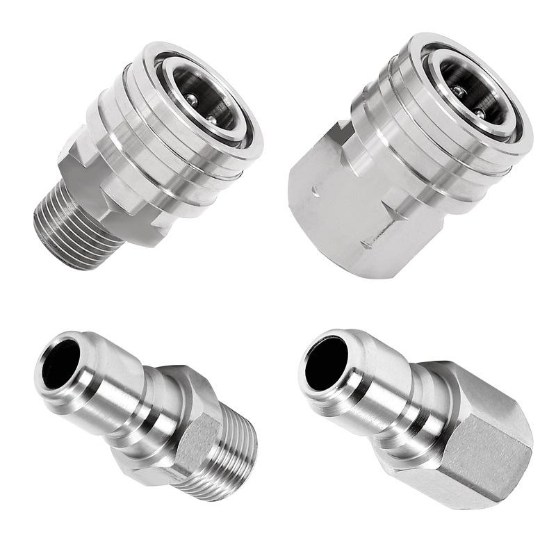 Stainless Steel 3/8 NPT Quick Connect High-Pressure Washer Fitting for Car Washers