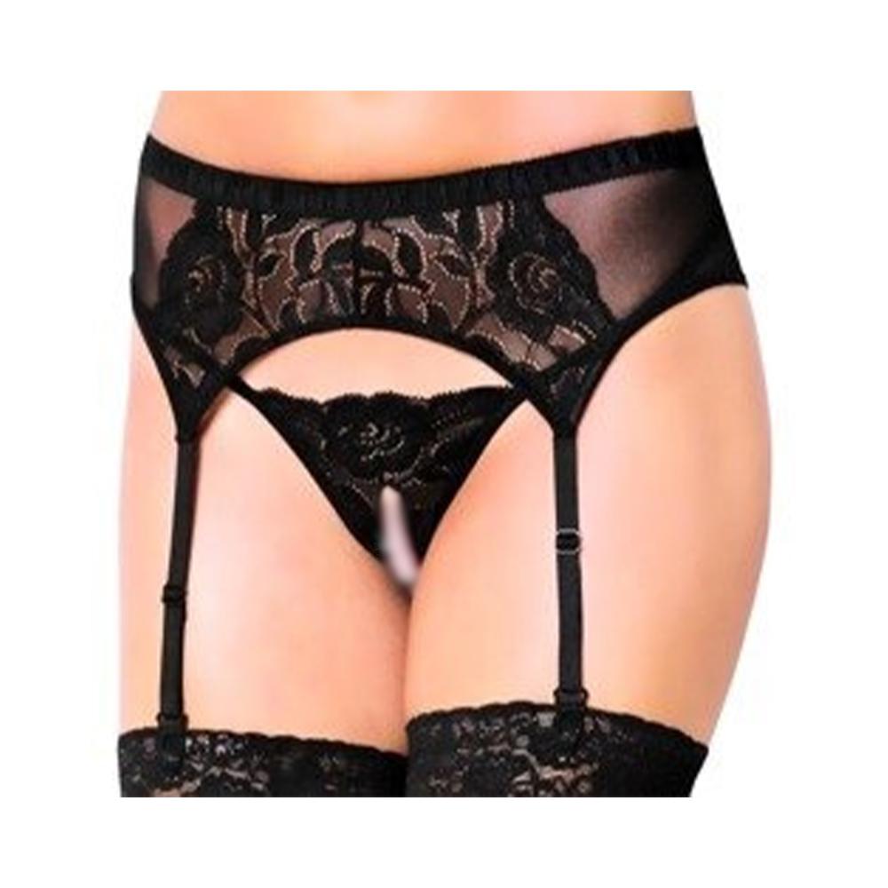 Black Garter Belt and Open Thong Softline 3319 /