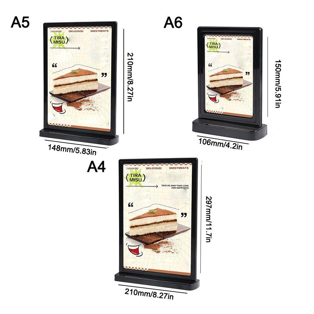 A4 A5 A6 Wine Catalog Menu Display Stand Acrylic Panel Table Card Sign Holder
