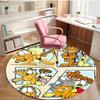 Garfield Print Round Rug, Washable Floor Carpet, For Entryway Dorm Laundry Room Office Study, Home Decor Birthday Christmas Gift