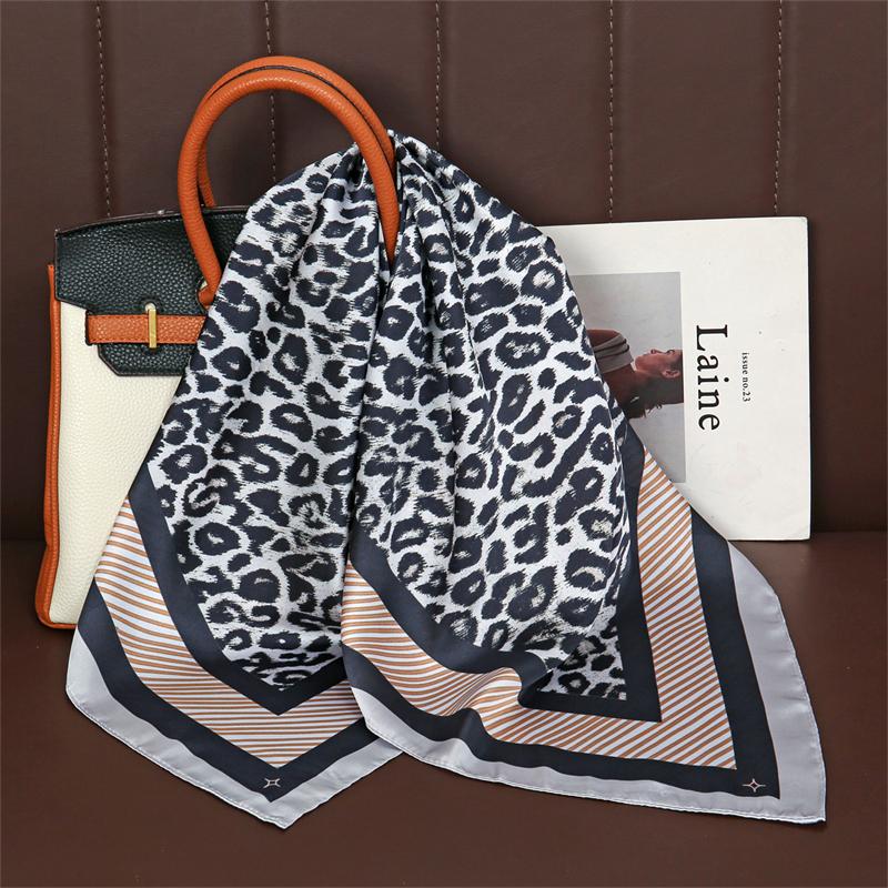 New Luxury Printing Silk Square Scarf Women Neck Hair Tie Band Beach Hijab Kerchief Head Headbands Bandana Female Foulard 70Cm