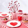 Valentines Day Decorations Red Heart Berries Picks Artificial Valentines Day Floral Cuttings for Home Office Wedding Anniversary Party Decor Gift