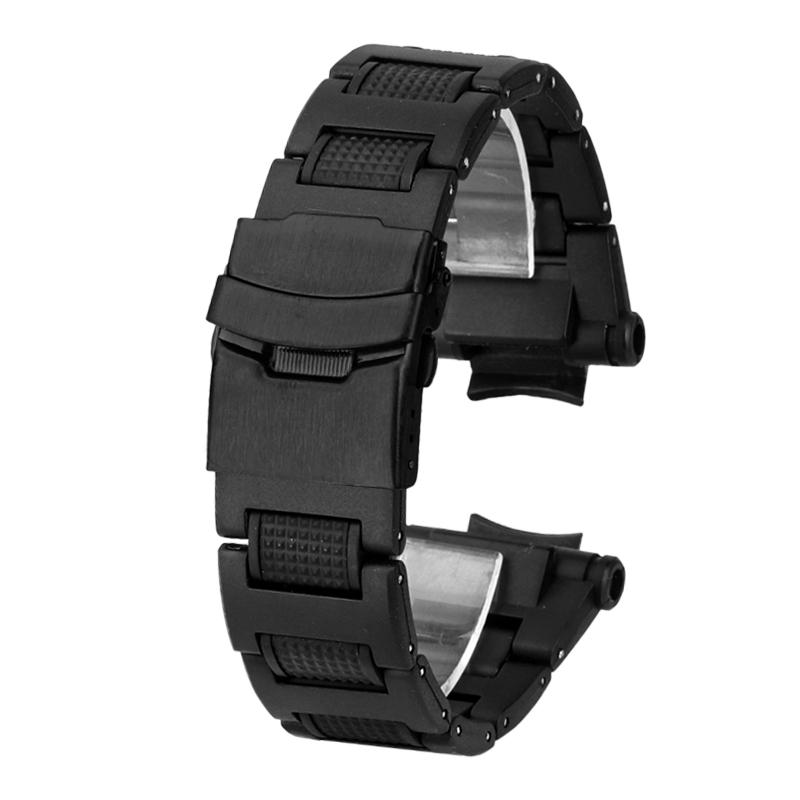 Для Casio g-shock GA-1000 1100 GW-4000 GW-A1100 A1000 Пластиковая сталь Ремешок для часов Черный Спортивный Ремешок на запястье Мужской ремешок Браслет