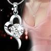 New 925 Sterling Silver Women 'S Necklace Heart -Shaped Diamond Pendant Jewelry Necklace Wedding Party Wedding Gift