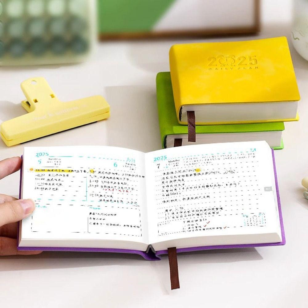 Square Notebook Time Management Daily Planner Stationery Pocket Schedule Book Student