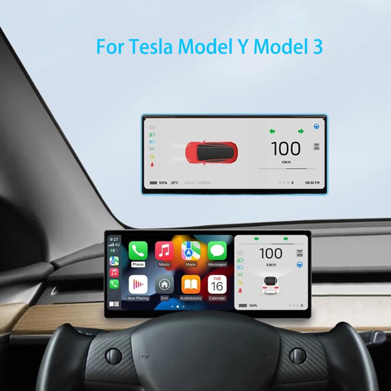 Для Tesla Heads Up Display Model 3 Y Цифровая приборная панель 9 дюймов IPS LCD Информационный Hud Display Carplay Модификация Аксессуары