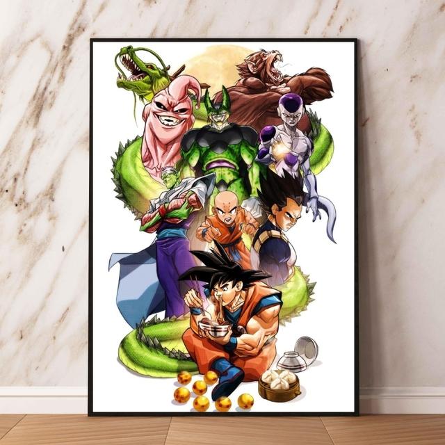 Печать на холсте Dragon Ball Carot Эстетический плакат Детские персонажи
