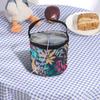 Yarn Storage Bags with Zipper Round Knitting Projects Organizer for Yarns Sewing Bag Sewing Needles Handbag Bowl Crafts Tote