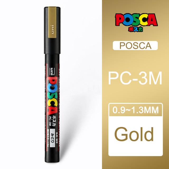 Маркер-краска Uni POSCA, 39 цветов PC-5M/44 PC-3M/36 PC-1M, Акриловые маркеры для рисования по камню, граффити, Художественные принадлежности
