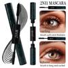 2 IN 1 Silk Fiber Mascara Black Eyelash Lengthening Extension Thicken Curling Brush Long-lasting Waterproof Eye Lashes Cosmetics