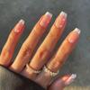 24 Pieces French Series Wearing Nail White Edge Naked Powder Pearl Nail Wear Nail Piece Nail Piece Fake Nail