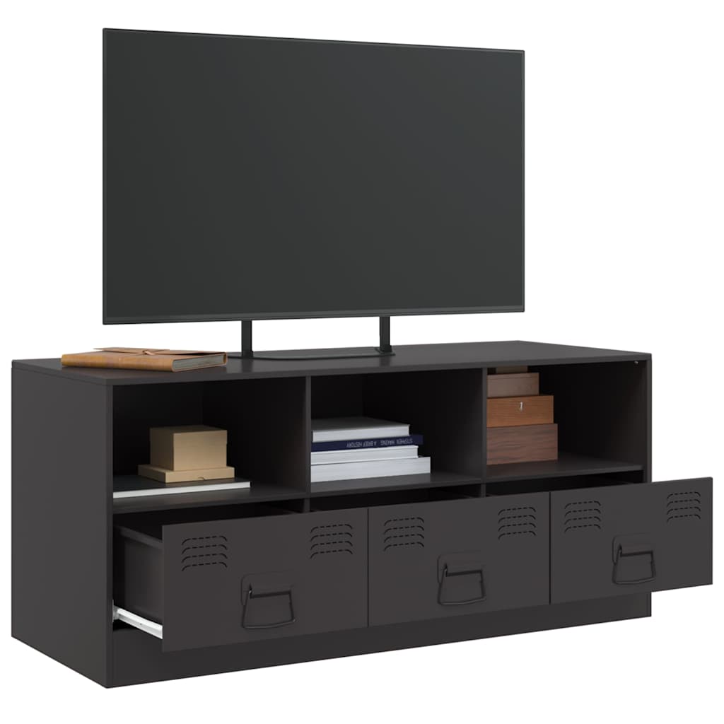 Vidaxl Szafka Pod Telewizor, Czarna, 99X39X44 Cm, Stalowa