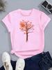 Cat Climb Tree Deisng Printed Shirt Funny T Shirts Kids Childrens Tshirt Boys Girls Summer Spring Casual Top Tee Shirt