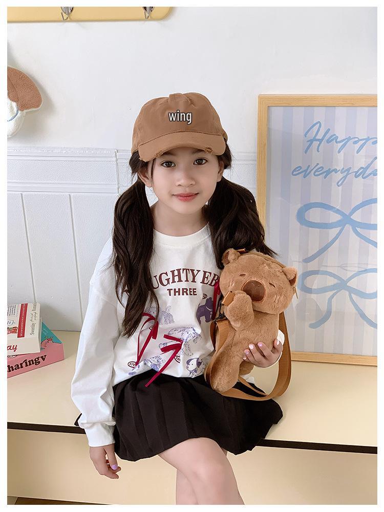 2025 Милый плюшевый пушистый рюкзак через плечо для маленьких девочек