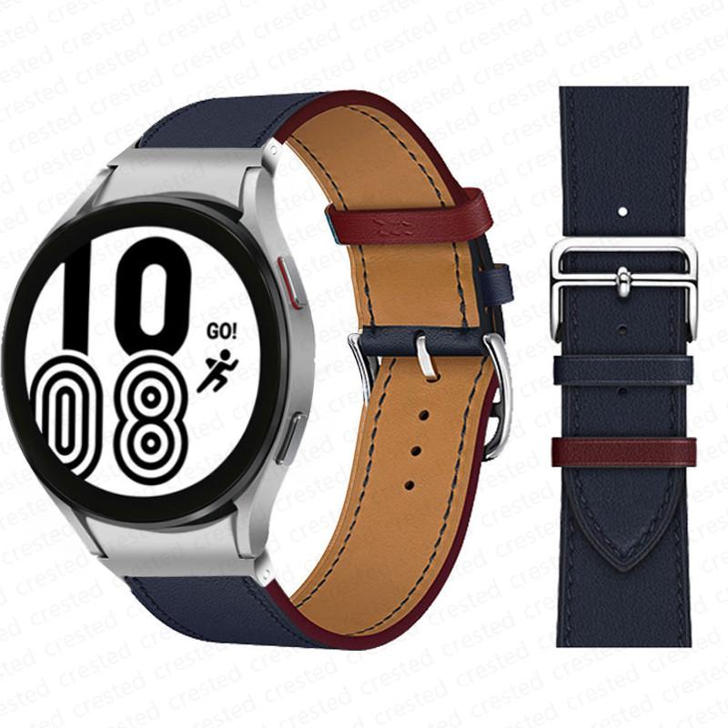 20mm Band For Samsung Galaxy Watch 6 4 classic/5 Pro 44mm 40mm 47mm 43mm 45 No Gaps Leather Bracelet Correa Galaxy Watch 6 Strap