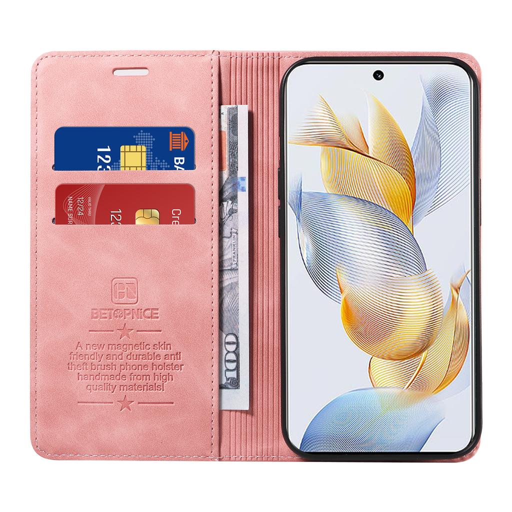 Leather Wallet Folio Case Magnetic Closure RFID Blocking Card Slot Kickstand Full Protection Case For Huawei Honor 90 X9A X40 X8 X9 Mate 60 Nova 11i