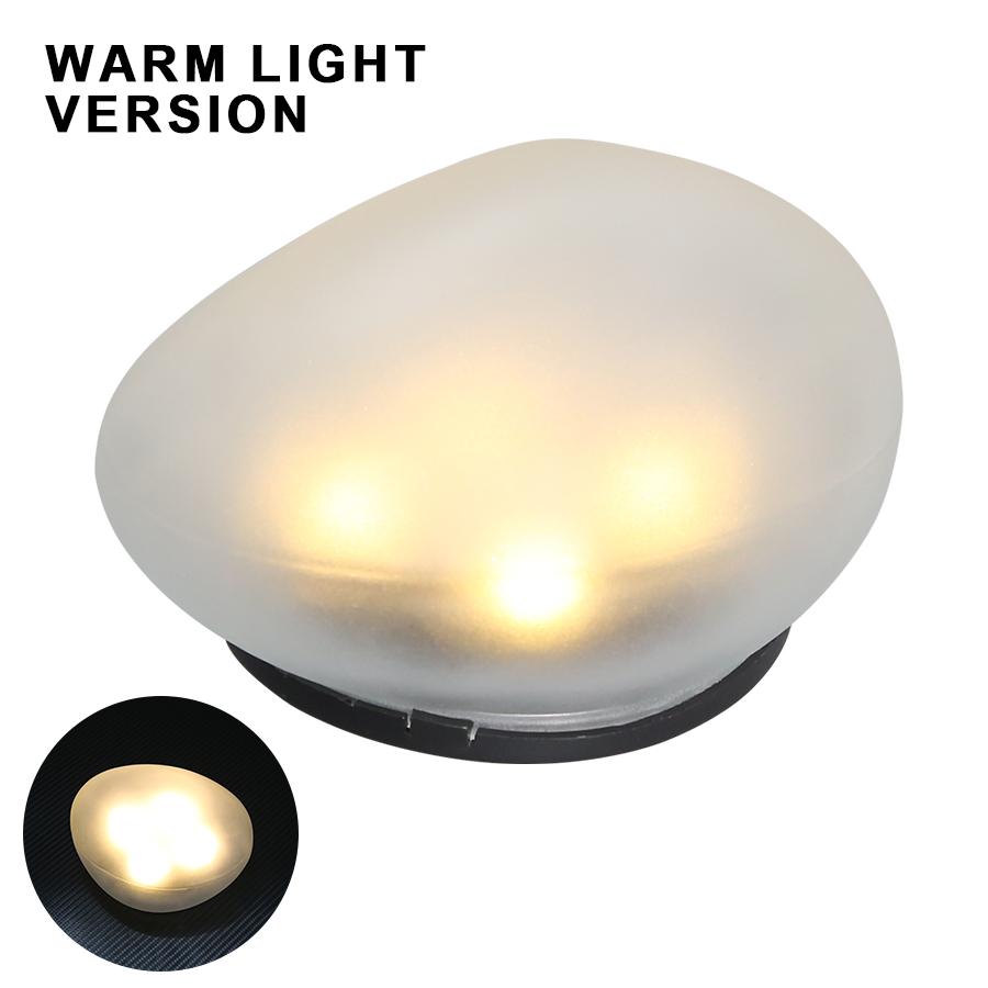 Solar Pebble Lights Outdoor Waterproof IP65, Decorative Garden Stone Lights for Pathway/Lawn/Yard, 8H Auto Lighting Solar Light