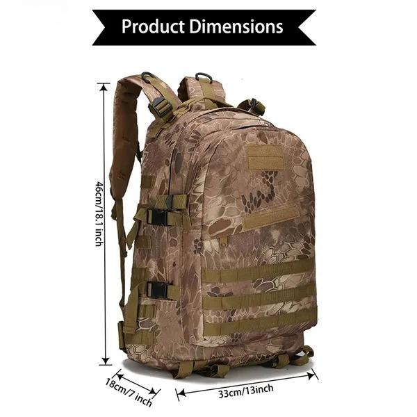 Unisex Outdoor Military Rucksacks Tactical Backpack Army Molle Waterproof Bags Sports Travel Camping Trekking Hiking Fishing Camouflage 3D Bags