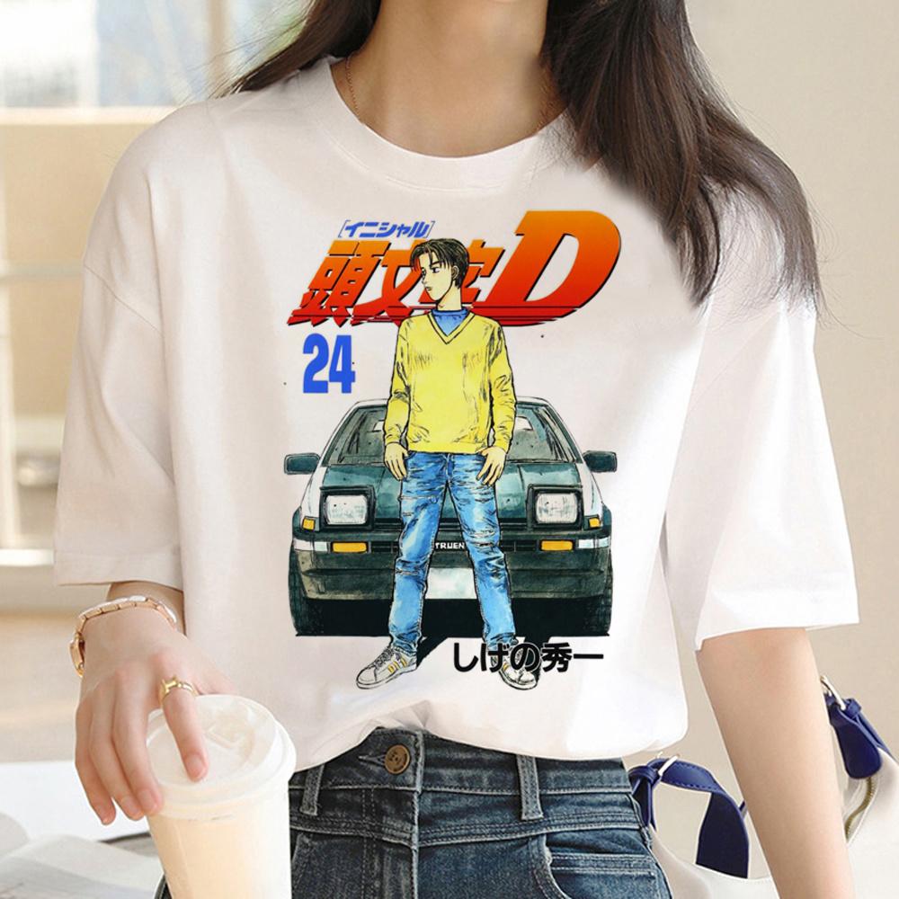 Футболка Initial D, женские футболки в стиле Харадзюку, женская забавная дизайнерская одежда
