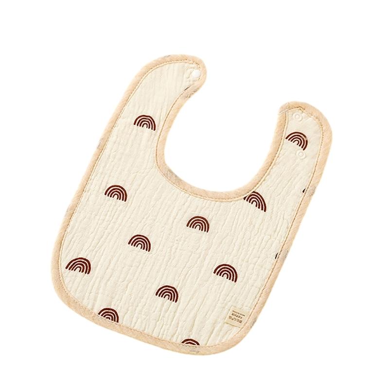 Soft & Absorbent Cotton Baby Drool Bibs 4 Layers Newborn Bibs Rabbit Lemon Pattern Baby Burp Cloth Suitable for Newborns