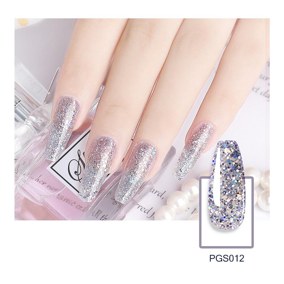 Mobray Poly Nail Gel Set Nail Extension Glitter Gel With 72/6W UV LED Lamp Nail Building Jelly Nail Gel Polish Set Manicure Tool